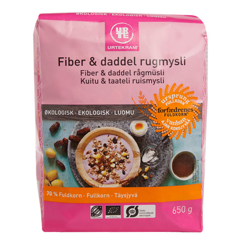 Image of Urtekram Fiber &amp; Daddel Rugmysli Økologisk (650g)