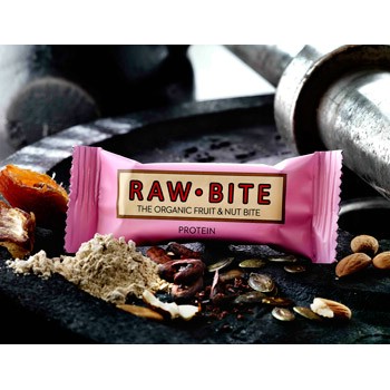 Image of Rawbite Protein - Laktose- og glutenfri frugt- og nøddebar Ø (50 gr)