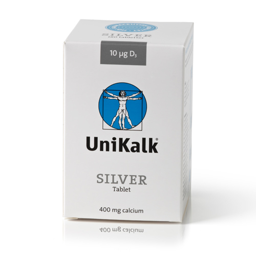 Image of UniKalk Silver m. D vitamin (180tab)