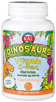 Image of DinoSaurs vit. C-rex tygge (100tab)