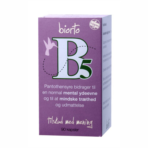 Image of Biorto Vitamin B5 120 mg (90 kapsler)